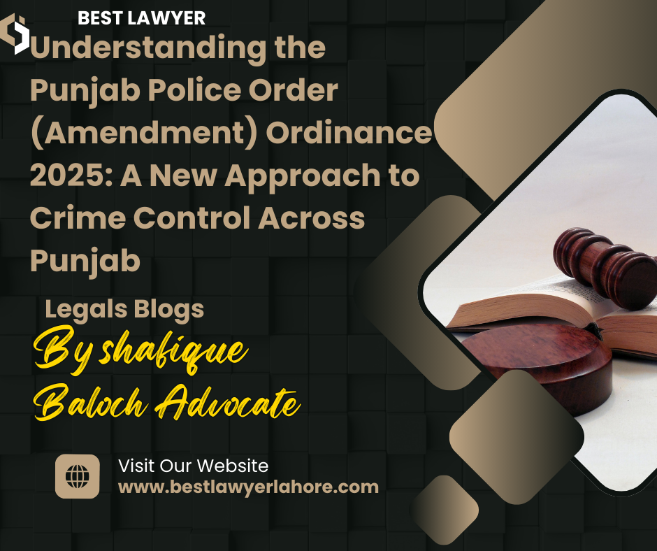 Understanding the Punjab Police Order Amendment Ordinance 2025 A New Approach to Crime Control Across Punjab
