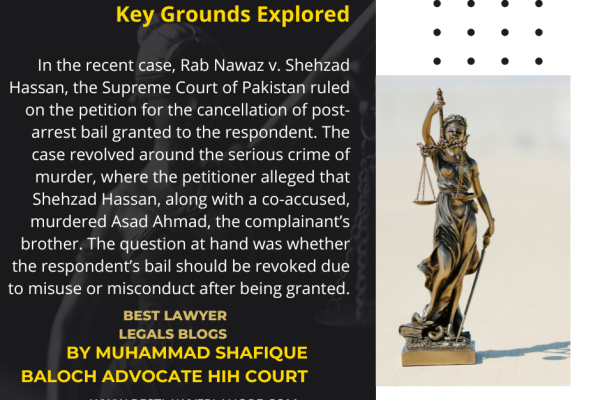 Cancellation of Bail in Pakistan: Key Grounds Explored*