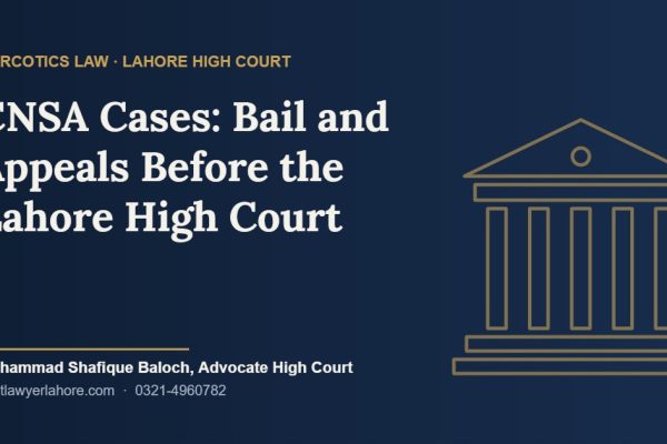 CNSA narcotics cases – bail under section 51 and appeals under section 48 before the Lahore High Court