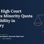 Lahore High Court Clarifies Minority Quota Applicability in Judiciary