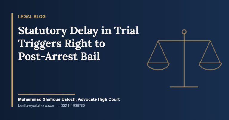Statutory Delay in Trial Triggers Right to Post Arrest Bail